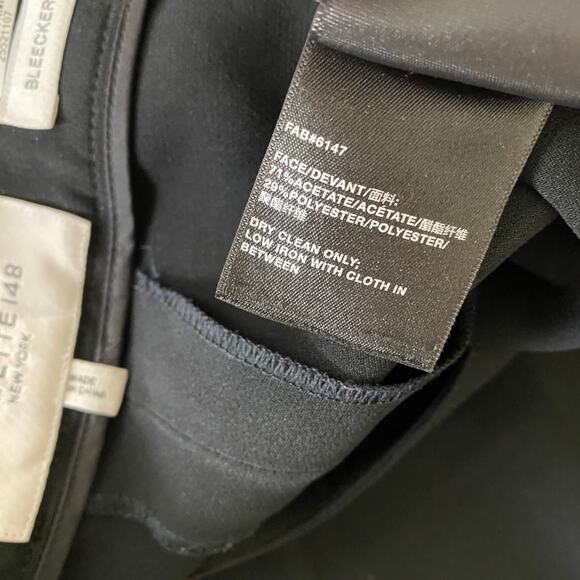 Lafayette 148 Bleecker Pants Size 10 Black Slim Leg Trouser Minimalist Designer - Picture 14 of 16